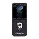 Galaxy Z Flip 5 Kılıf Karl Lagerfeld Orjinal Lisanslı KL Desenli Karl İkonik Saffiano Kapak
