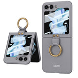 Galaxy Z Flip 5 Kılıf Zore Kıpta Yüzüklü Flip Sert Kapak