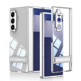 Galaxy Z Fold 7 Kılıf Kamera Korumalı Şeffaf Tasarımlı Zore Lego Standlı Kapak