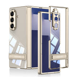 Galaxy Z Fold 7 Kılıf Kamera Korumalı Şeffaf Tasarımlı Zore Lego Standlı Kapak