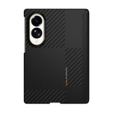 Galaxy Z Fold 8 Kılıf M-safe Şarj Özellikli Metal Kamera Çerçeveli Raptic Aramid SkinPro Serisi Karbon Kapak
