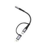 Go-Des GD-UC173 3.5mm Jack Girişli Type-C ve Lightning 2in1 Ses Kablosu