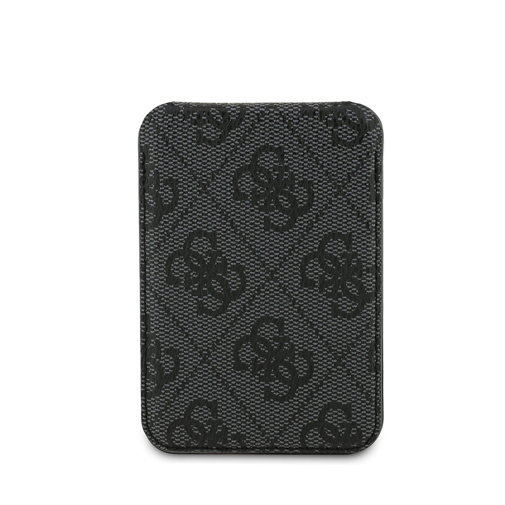Guess Orjinal Lisanslı PU Deri 4G Desenli Metal Büyük 4G ve Yazı Logolu Standlı Magnetik Kartlık