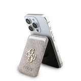 Guess Orjinal Lisanslı PU Deri 4G Desenli Metal Büyük 4G ve Yazı Logolu Standlı Magnetik Kartlık
