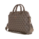 Guess Orjinal Lisanslı 4G Desenli Üçgen Logolu Omuz Askılı 15 inç Laptop Çantası