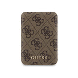 Guess Orjinal Lisanslı Dijital Led Göstergeli PU Deri 4G Desenli Metal Yazı Logolu Powerbank 5000mAh 15W