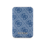 Guess Orjinal Lisanslı Dijital Led Göstergeli PU Deri 4G Desenli Metal Yazı Logolu Powerbank 5000mAh 15W