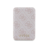 Guess Orjinal Lisanslı Dijital Led Göstergeli PU Deri 4G Desenli Metal Yazı Logolu Powerbank 5000mAh 15W