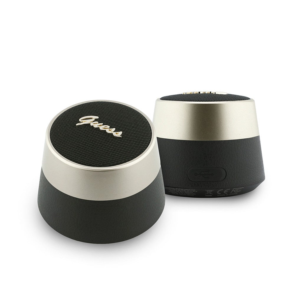Guess Orjinal Lisanslı Metal Yazı Logolu Kulak Üstü Kulaklık ve Speaker Hoparlör 2in1 Set