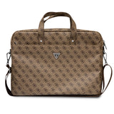 Guess Orjinal Lisanslı Sıcak Damgalı 4G Desenli Üçgen Logolu Omuz Askılı 15-16 inç Laptop Çantası