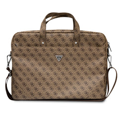Guess Orjinal Lisanslı Sıcak Damgalı 4G Desenli Üçgen Logolu Omuz Askılı 15-16 inç Laptop Çantası