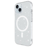iPhone 15 Kılıf Zore M-safe Şarj Özellikli Simli Şeffaf Arka Yüzey Erdos Silikon Kapak