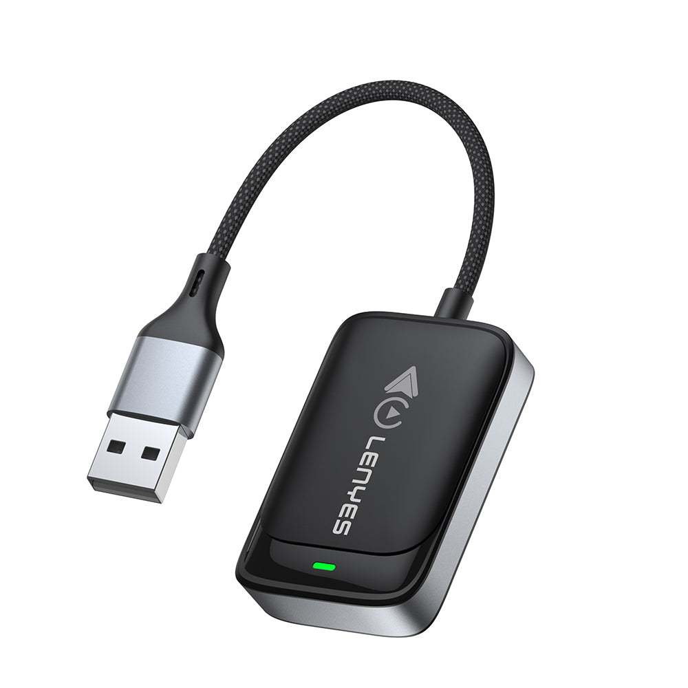 Lenyes LCP03 Android Auto Destekli CarPlay USB Bluetooth 5.0 Wireless Transmitter Adaptör