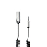 Lenyes LR208 Spiral Kablo Tasarımlı Dahili Mikrofonlu Kablosuz Ses Alıcı AUX Bluetooth v5.3 Adaptör