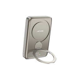 Lenyes PW1012D PD 20W Dijital LED Göstergeli 360 Derece Dönebilen Standlı Kablosuz Şarj Özellikli Wireless Powerbank 15W 10000mAh
