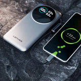 Lenyes PX2004D Dijital LED Ekranlı Lightning Kablolu Powerbank 22.5W 20.000mAh