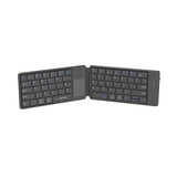 Lenyes WK109 Sessiz Tuş Tasarımlı Touch Pad Özellikli Katlanabilir Bluetooth Bağlantılı Kablosuz Klavye