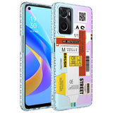 Oppo A96 4G Kılıf Airbag Kenarlı Renkli Desenli Silikon Zore Elegans Kapak