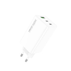 Recci RC110E Type-C PD & USB-A GaN Teknolojili QC3.0 Hızlı Şarj Başlığı 100W