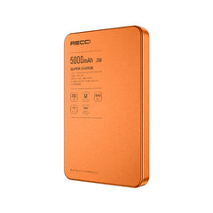 Recci RPB-W35 Ultra İnce PD 20W Hızlı Şarj Özellikli Wireless Powerbank 15W 5000mAh