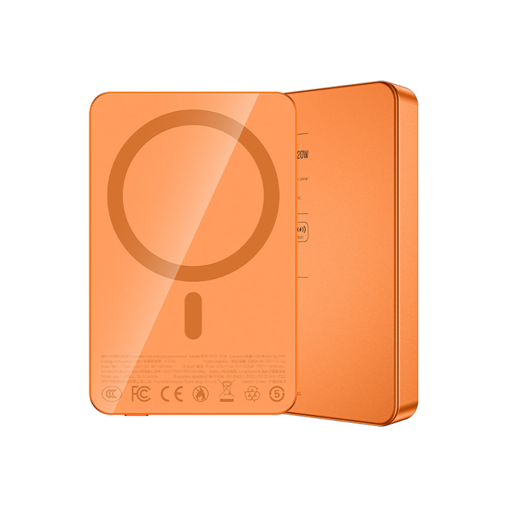 Recci RPB-W36 Ultra İnce PD 20W Hızlı Şarj Özellikli Wireless Powerbank 15W 10000mAh