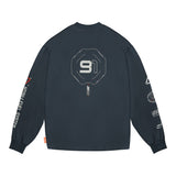 Skinarma Neptune Uzun Kollu Oversize Unisex Bisiklet Yaka Lacivert Sweatshirt