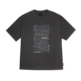 Skinarma Sonar Kısa Kollu Oversize Unisex Bisiklet Yaka Gri Tişört