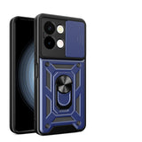 Vivo Y28 Kılıf Magnetik Standlı Kamera Korumalı Zore Sürgülü Vega Kapak