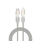 Wiwu 4in1 Raptor Serisi Çoklu USB-A + Type-C to Type-C + Lightning Şarj ve Data Kablosu 100W 120cm