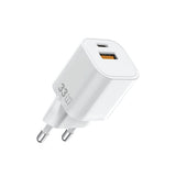 Wiwu Wi-G017 Cube Serisi Type-C PD & USB-A GaN Tech PD Hızlı Şarj Özellikli Mini Şarj Başlığı 33W