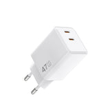 Wiwu Wi-G025 Cube Serisi Dual Type-C PD GaN Teknolojili Hızlı Şarj Başlığı 47W