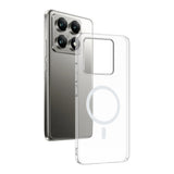 Xiaomi 14T Pro Kamera Korumalı M-Safe Şarj Özellikli Şeffaf Zore London Sert PC Kapak
