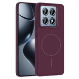 Xiaomi 14T Pro Kılıf M-safe Şarj Özellikli Zore Ruby Sert Kapak