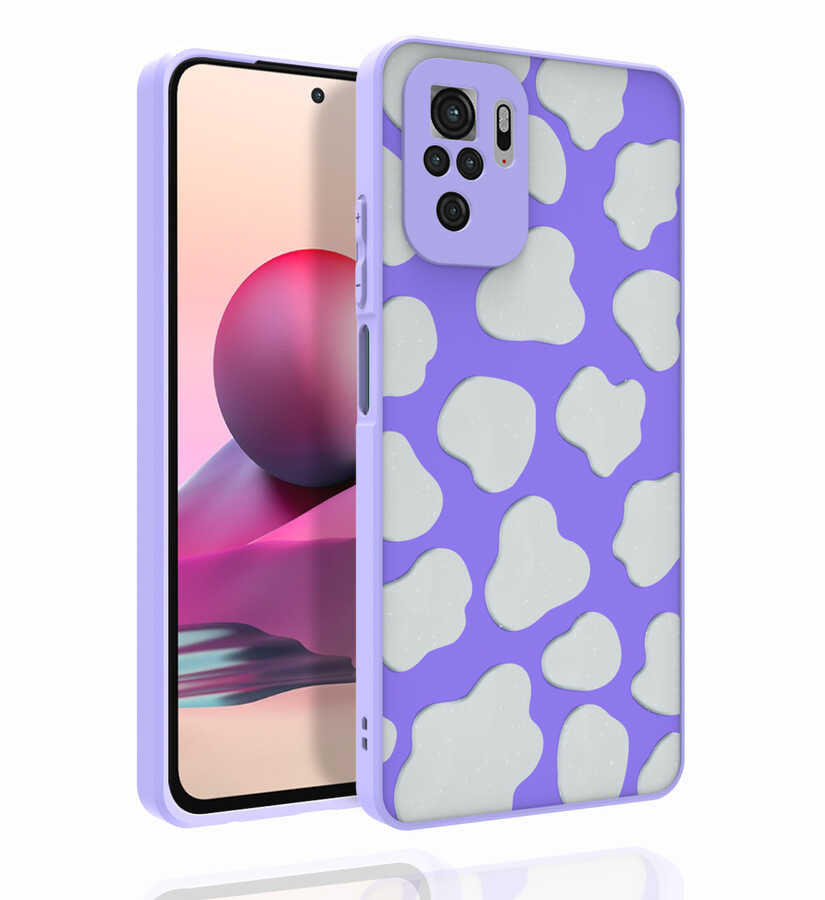 Xiaomi Poco M5S Kılıf Desenli Kamera Korumalı Parlak Zore Nora Kapak