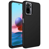 Xiaomi Redmi Note 10 Kılıf Metal Çerçeve ve Buton Tasarımlı Silikon Zore Luna Kapak