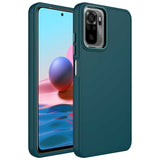 Xiaomi Redmi Note 10 Kılıf Metal Çerçeve ve Buton Tasarımlı Silikon Zore Luna Kapak