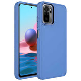 Xiaomi Redmi Note 10 Kılıf Metal Çerçeve ve Buton Tasarımlı Silikon Zore Luna Kapak