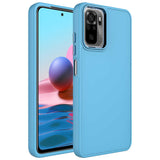 Xiaomi Redmi Note 10S Kılıf Metal Çerçeve ve Buton Tasarımlı Silikon Zore Luna Kapak