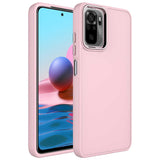 Xiaomi Redmi Note 10S Kılıf Metal Çerçeve ve Buton Tasarımlı Silikon Zore Luna Kapak