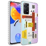 Xiaomi Redmi Note 11 Global Kılıf Airbag Kenarlı Renkli Desenli Silikon Zore Elegans Kapak