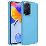 Xiaomi Redmi Note 11 Global Kılıf Metal Çerçeve ve Buton Tasarımlı Silikon Zore Luna Kapak