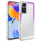 Xiaomi Redmi Note 11S Global Kılıf Simli ve Renk Geçiş Tasarımlı Lens Korumalı Zore Park Kapak