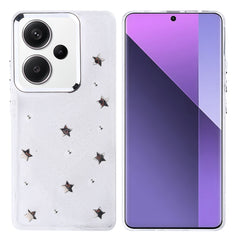 Xiaomi Redmi Note 13 Pro Plus 5G Kılıf Airbag Tasarımlı Simli Şeffaf Zore Kutup Kapak