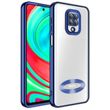 Xiaomi Redmi Note 9 Pro Kılıf Kamera Korumalı Logo Gösteren Zore Omega Kapak