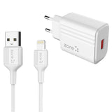 Zore Play Serisi PL1 Lightning 2in1 Seyahat Şarj Aleti 12W