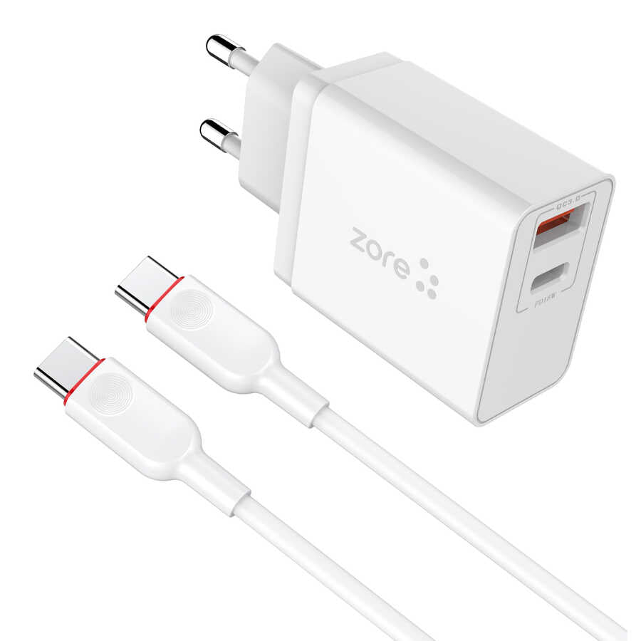 Zore XMac Serisi ZR-X2 PD To Type-C 2 in 1 Şarj Seti